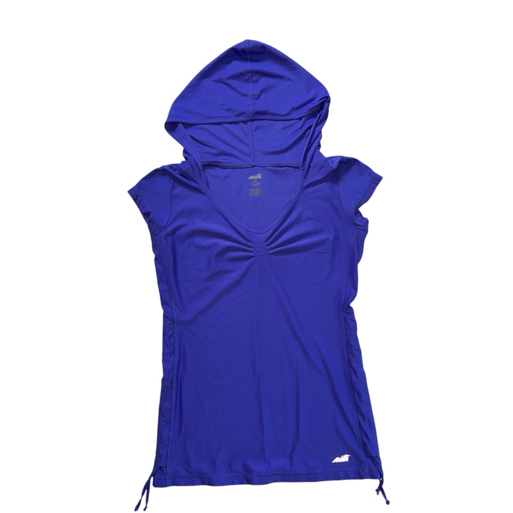 Avia Purple Short Sleeve Hoodie Active Top Small